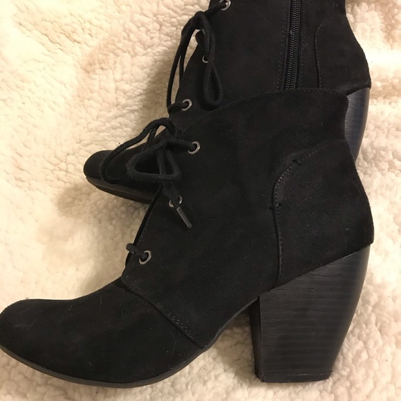 rampage black ankle boots